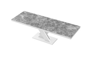 Stół rozkładany XENON LUX 160 - Venatino dark (Marmur / Biały)